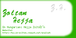 zoltan hejja business card